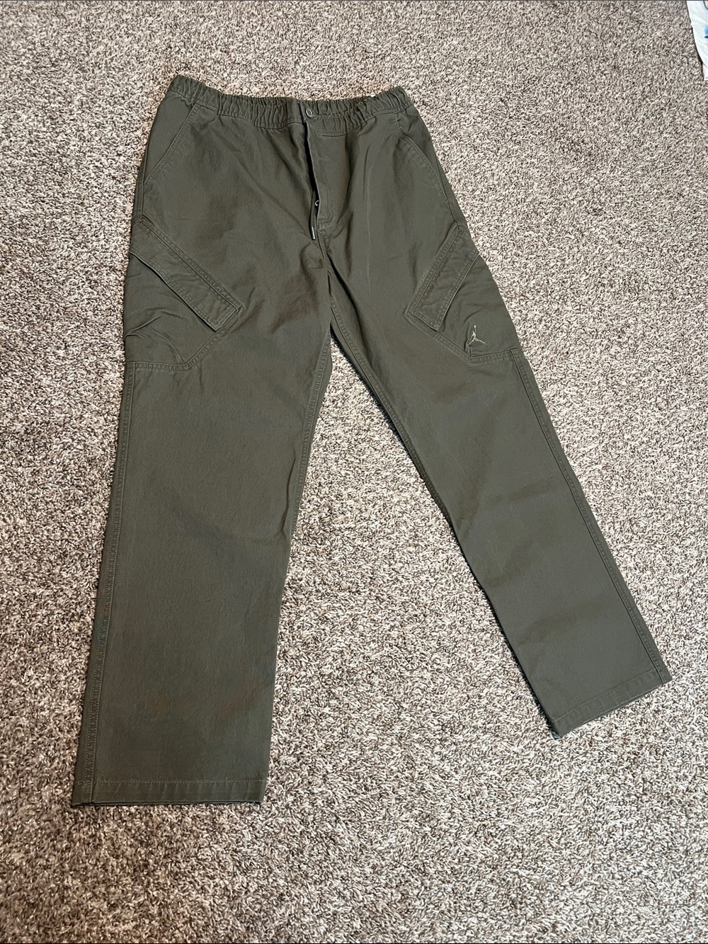 Jordan Men's Olive Green Cargo Pants with Utility Pockets